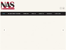 Tablet Screenshot of nascreening.com